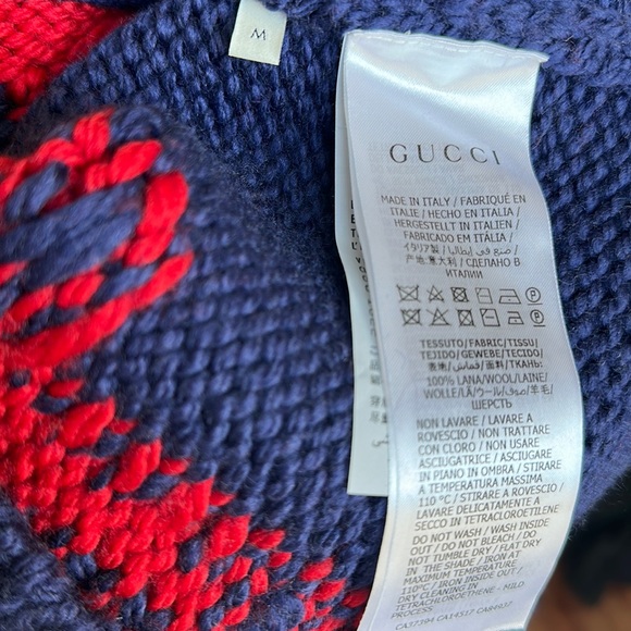 ⭐️⭐️⭐️SOLD ⭐️⭐️⭐️Gucci - Relaxed Intarsia Wool Zip-Up Cardigan - Picture 17 of 17